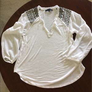 NWOT - SANCTUARY SHEER 3/4 LENGTH SLEEVE TOP